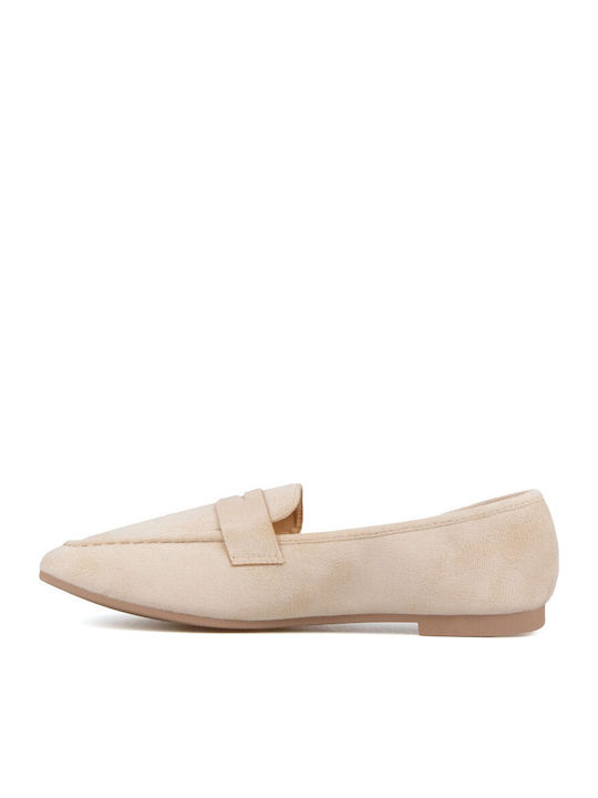 Women's Loafers In Beige Colour