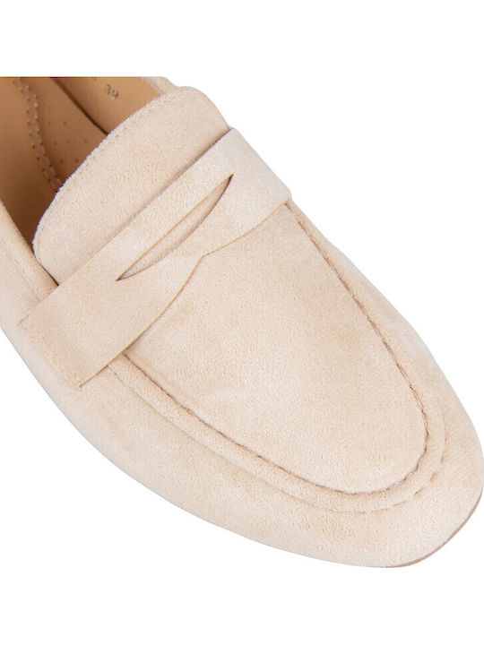 Women's Loafers In Beige Colour