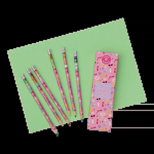 Floss & Rock Buntstifte Set 6 Farben Fashion Friends