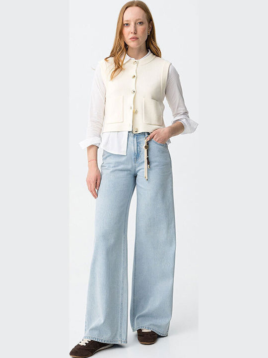 Tiffosi Damen Jean Hose in Breit Bein Stil