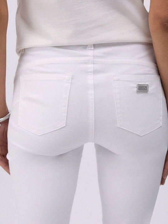 Monroe Γυναικείο Jean Παντελόνι σε Skinny Εφαρμογή Λευκό