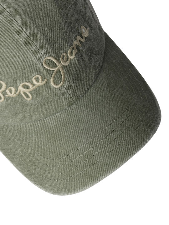 Pepe Jeans Детска Шапка С Козирка Текстилна Alix Зелена
