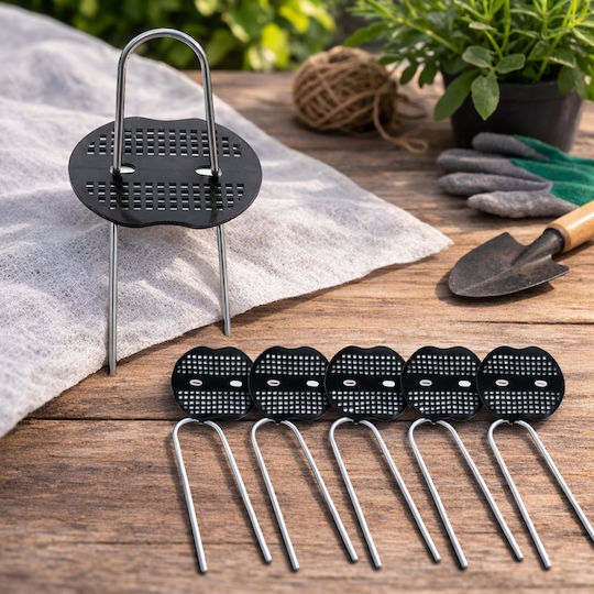 Set 6 Nails Holder Fixing Agrotextile Geotextile Fabric 15 Cm