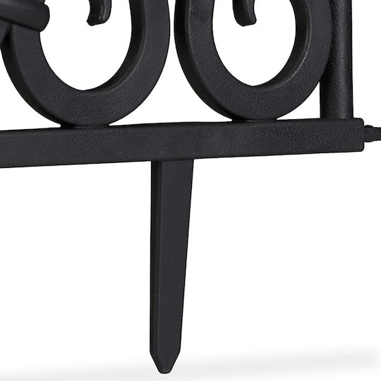 Set 4 Panouri Decorative Pentru Gard De Grădină Flexibile Din PVC Set 4 X 60x33 Cm Negre