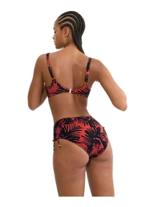 Bikini Bra With Padding Floral Brown