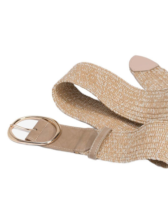 Tiffosi Elastic Women's Belt Beige