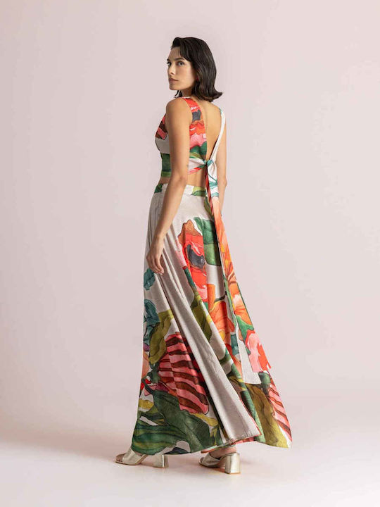 Maxi Skirt Floral Multicolour