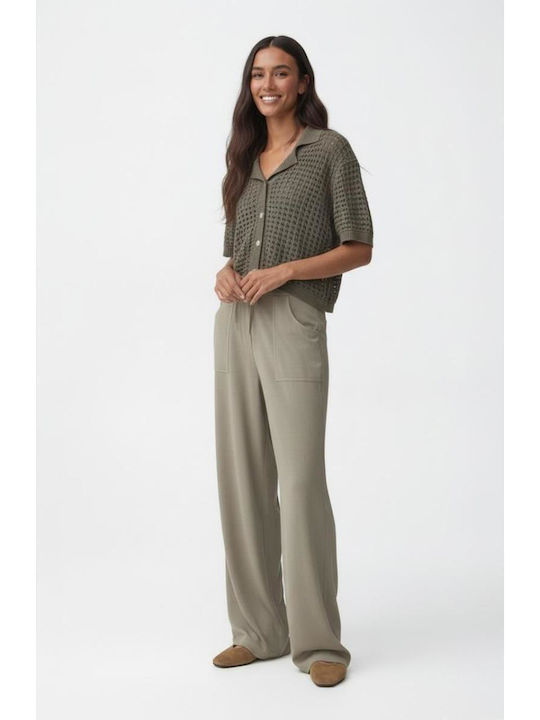 Kids Fabric Trousers Green