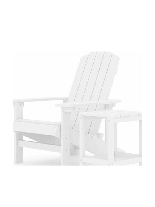 Garten- und Outdoor-Möbelsets für kleine Außenbereiche Adirondack 2 Stück Weiß