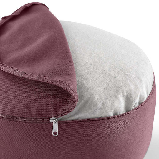 Lotuscrafts Meditation Pillow Lotus Aubergine Dimensions 31 × 15 Cm 1.5 Kg