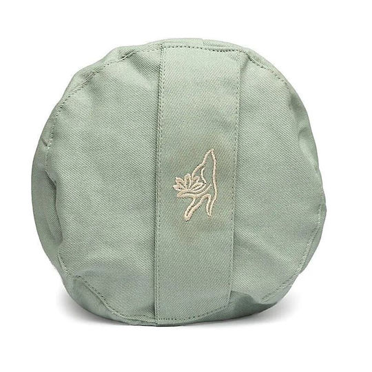 Yoga Bolster Round Yoga Pillow Light Green Organic Cotton 60x16cm