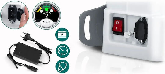 Smartic Пръскачка Под Налягане 12V с Батерия 8Ah с Капацитет 16l 5.5bar в Червен Цвят
