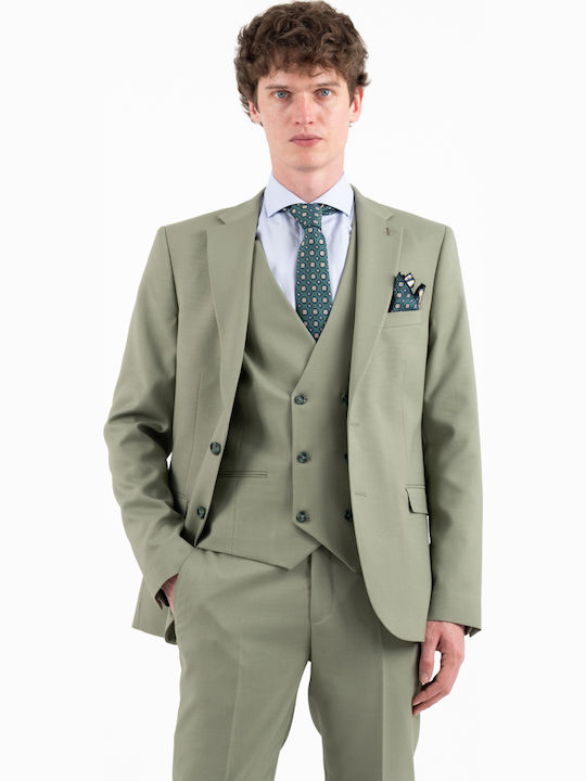 Men's Suit with Slim Fit Green