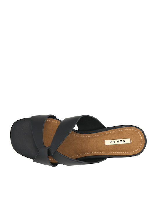 Damen Sandalen Aus Leder Schwarz