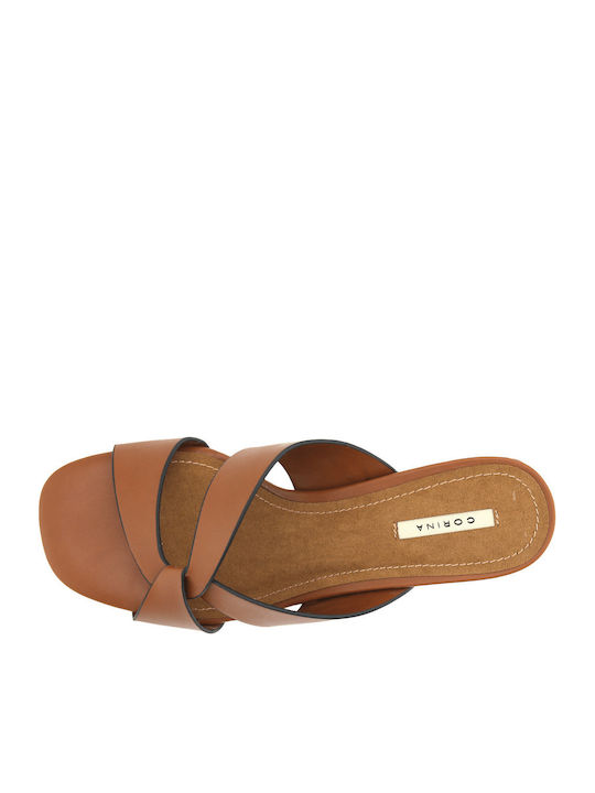 Leather Sandals Tabac Brown