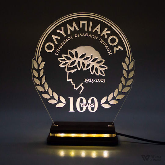 World of Wood Φωτιστικό Ολυμπιακός 100 Χρόνια LED