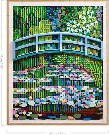 LEGO Art Claude Monet – Bridge over a Pond of Water Lilies for Ages 18+ 3179 Pieces