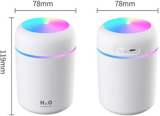 Colorful Cup Humidifier Usb Car Air Purifier Grey