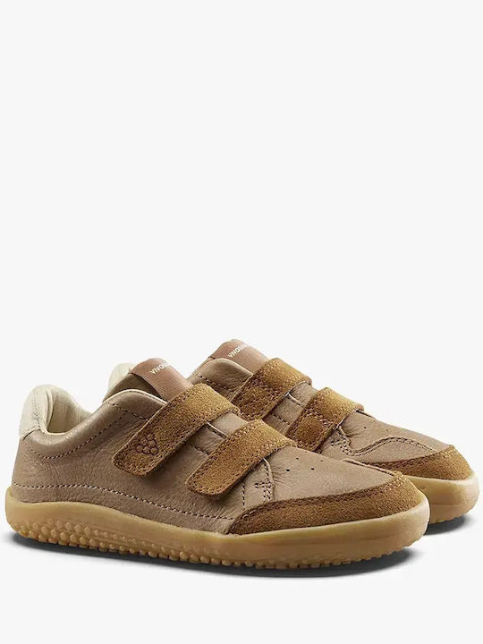 Παιδικά Sneakers με Σκρατς Καφέ