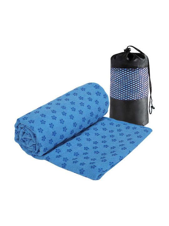 Πετσέτα Γιόγκα Aντιολισθητικές Κουκίδες Yoga Towel Blue Xl 183x63cm Πετσέτα Γιόγκα Aντιολισθητικές Κουκίδες Yoga Towel Blue Xl 183x63cm