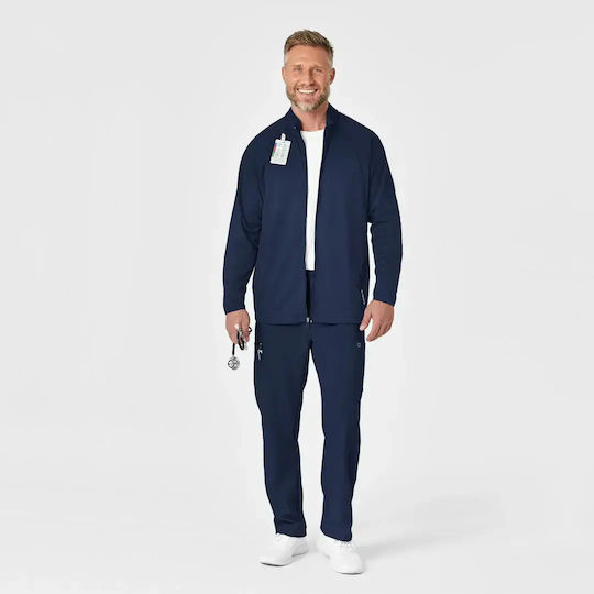 WonderWink Male Medical Pants And Blouse Set Navy Blue