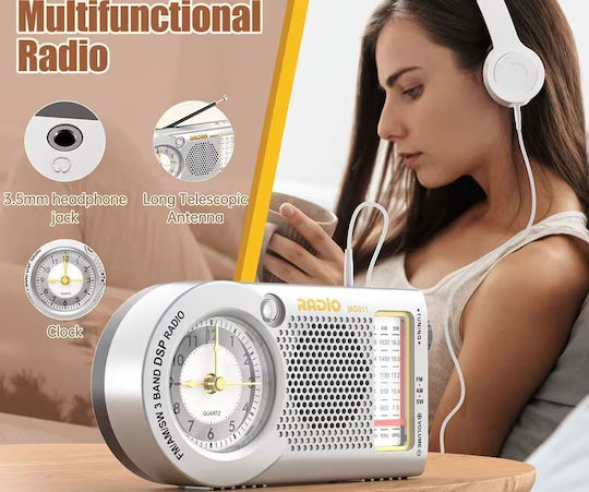 MG011 Radio Reîncărcabil Argintiu