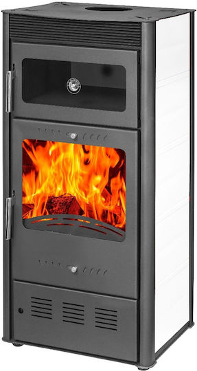 Thermozoff Stahl Holzöfen mit Backofen 7,78kW Weiße