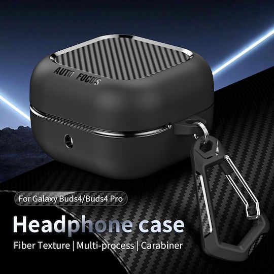 Silicone Case with Hook in Black for Samsung Galaxy Buds 4 / 4 Pro