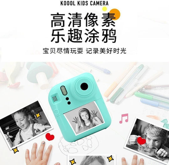 Kids Camera with Thermal Printing Green