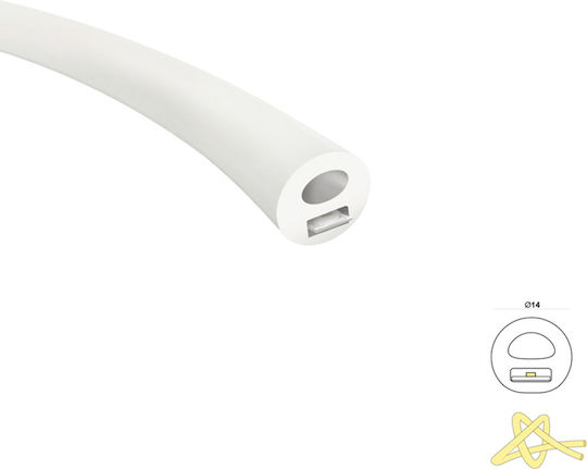 Wasserfester LED-Streifen 220V Rosa Licht 1m SMD2835 Typ
