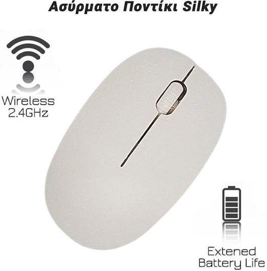 0326.007 Безжична Мишка Silky Бял