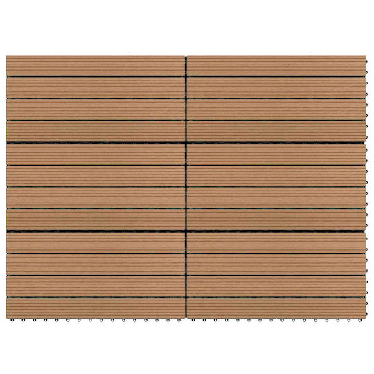 vidaXL Tile for Garden Flooring from WPC 60x30cm 6 Pieces