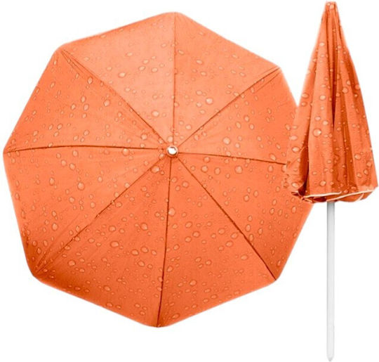 Faltbare Strandsonnenschirm Durchmesser 0.85m Orange