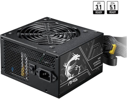 MSI MAG A650BN PCIE5 II 650W Μαύρο Τροφοδοτικό Υπολογιστή Full Wired 80 Plus Bronze