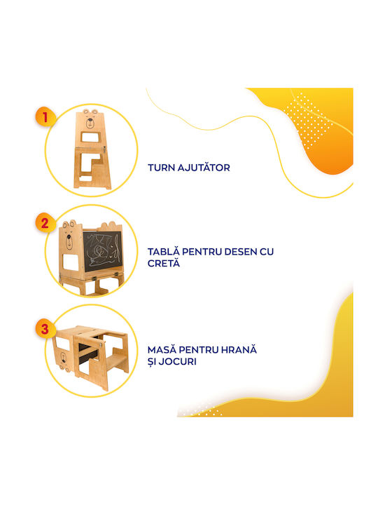 Măsuță Pentru Copii Din Lemn Bej BT-4-PLAY_05 Farnora Decor