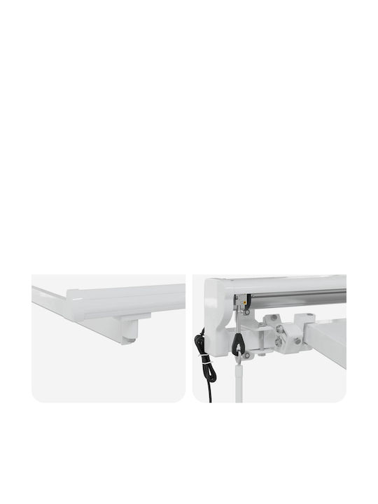 vidaXL Тента За Тераса Бяла 3x2.5m