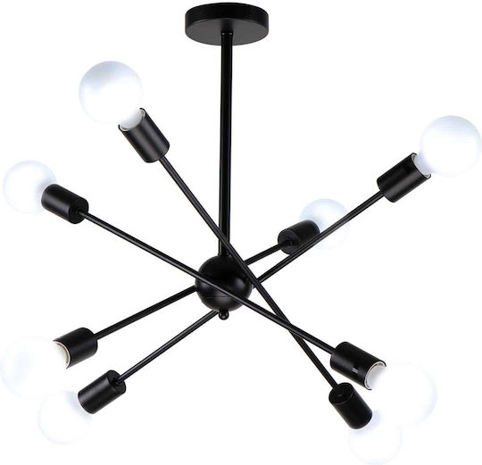 Home Lighting Gwen Lustră Negru cu Dulie E27 75x75x57cm.
