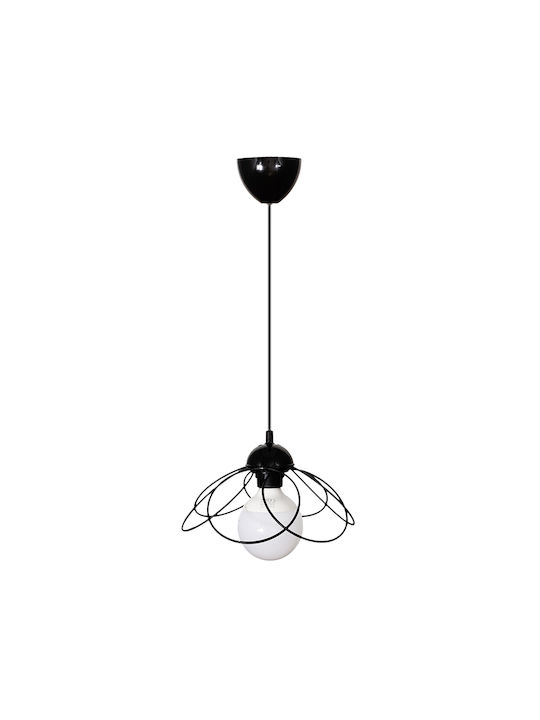 Megapap Zufash Pendant Light Black with Socket E27 25x25x60cm