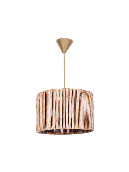 Megapap Zale Pendant Light Brown with Socket E27 28x28x65cm