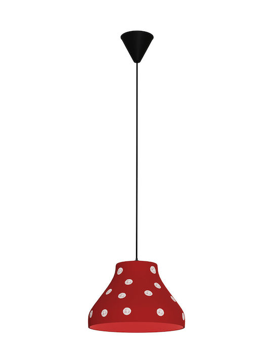 Alphab2b Watermelon Lustră Roșu cu Dulie E27 24x70cm.