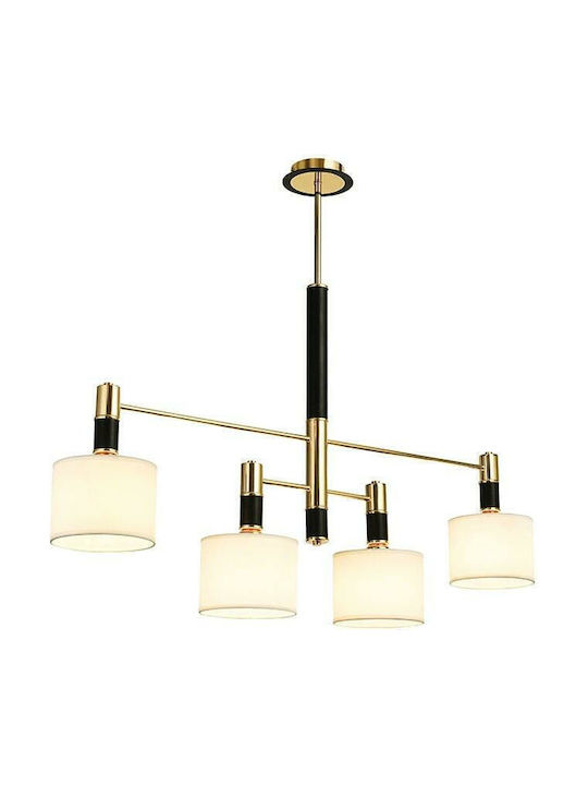 Aca Mizar Pendant Light Black Rail for 4 Bulbs E14, E.14 100x100x83cm
