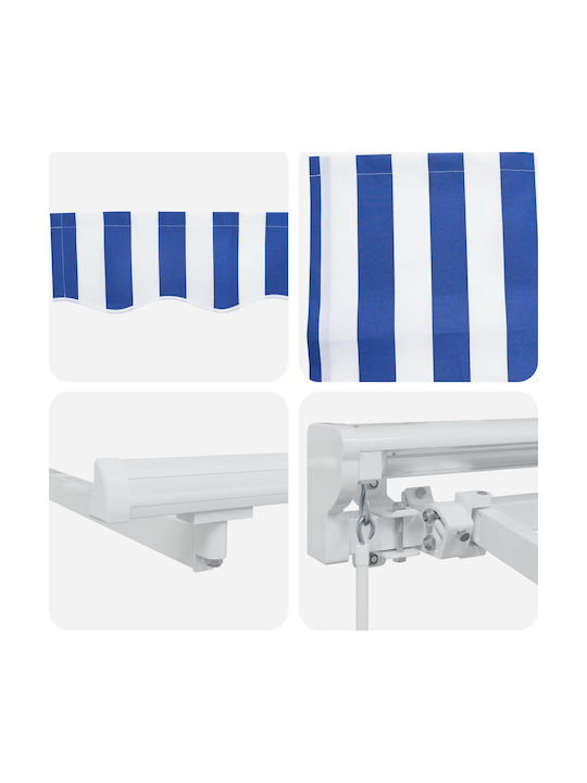 vidaXL Τέντα Βεράντας Μπλε 3x2.5m