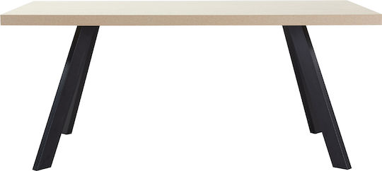 Lithos Τραπεζαρίας Beige Μαυρο 180x90x76εκ. Lithos Τραπεζαρίας Beige Μαυρο 180x90x76εκ.