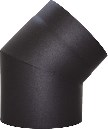 Καμινάδα Γωνία 45° Σταθερή Μαύρο Χάλυβα-ø160mm Parkanex