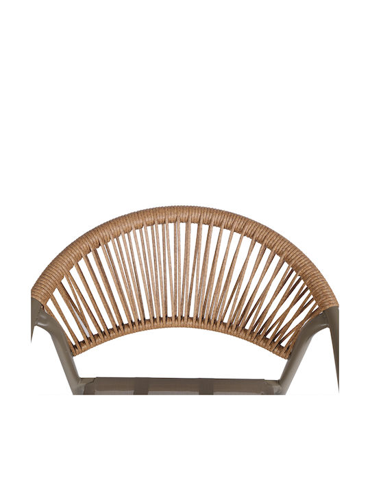 Outdoor Dining Set Bruno 5pcs Champagne