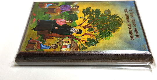 St Paisios Mount Athos Elder Admonishes Devout Pilgrims Paper Icon Frame Category Krn No 00 Size 6.5cm X 9.5cm Icon Wood Mdf S&k Byzantine Icons
