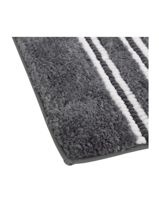 5Five Rutschfestes Badematte Grau 90x50cm