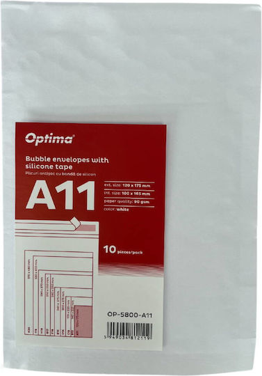 Optima Set Plicuri Cu Autocolantă 10 Bucăți Albe
