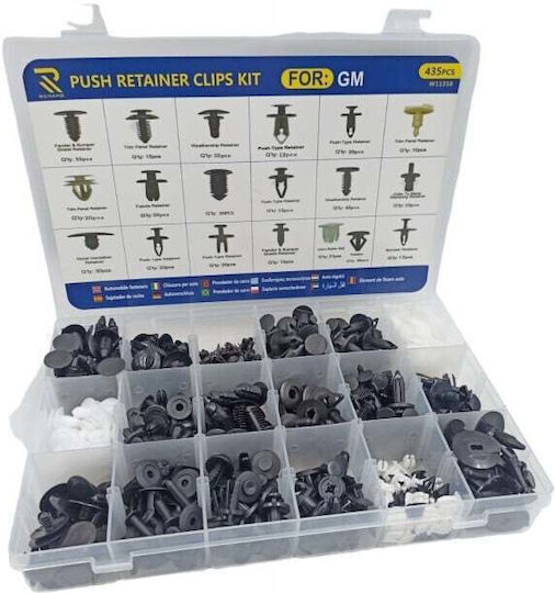 Clipsuri Din Plastic Pentru Mașină 435 Bucăți