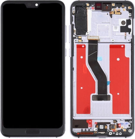 Mobile Phone Replacement Screen with Touch Mechanism and Frame for Huawei P20 Black